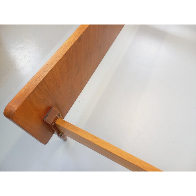 Vintage Scandinavian-Style Teak Double Bed with Suspended Bedside Tables and Integrated Lamps, 1960s For Sale - Image 14 of 18