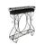An artful jardinière/planter in iron and iron wire; early 20th century. A lower shelf is fitted within a base composed of...