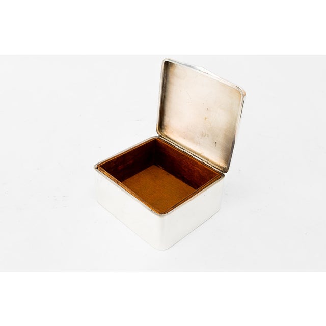 Silver Art Deco Apaca Jewelry Box, Vienna, Austria, 1920s For Sale - Image 8 of 11