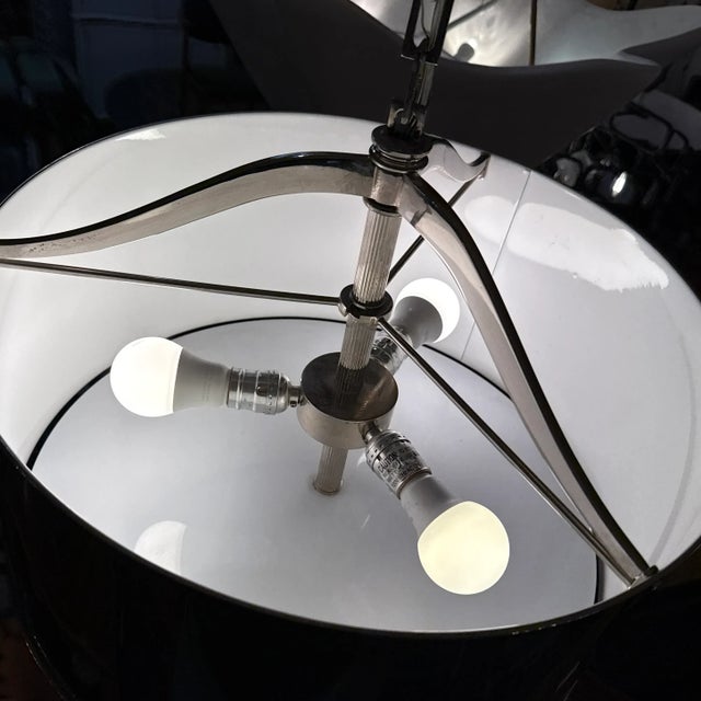 Silver Robert Abbey Porter Nickel Light Pendant For Sale - Image 8 of 12