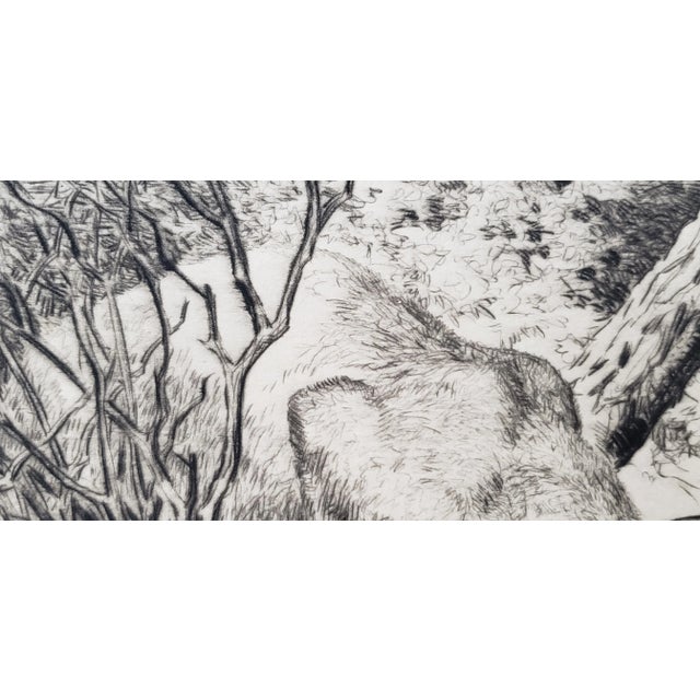 Rodney Thomson (American, 1878-1941) "The Watcher" Drypoint Etching Trial Proof C.1930 For Sale - Image 9 of 12