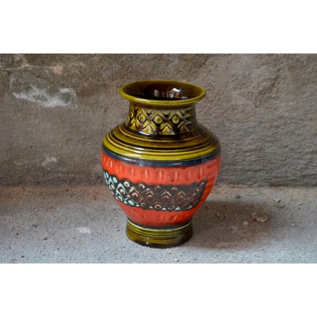 Ceramic Vintage Fat Lava Vase For Sale - Image 7 of 7