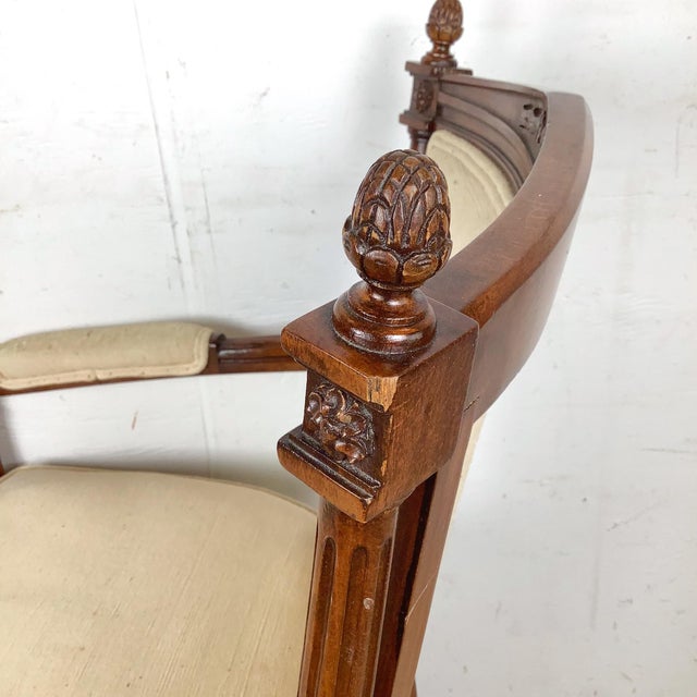 Vintage French Louis XVI Style Fauteuil Armchair For Sale - Image 10 of 12