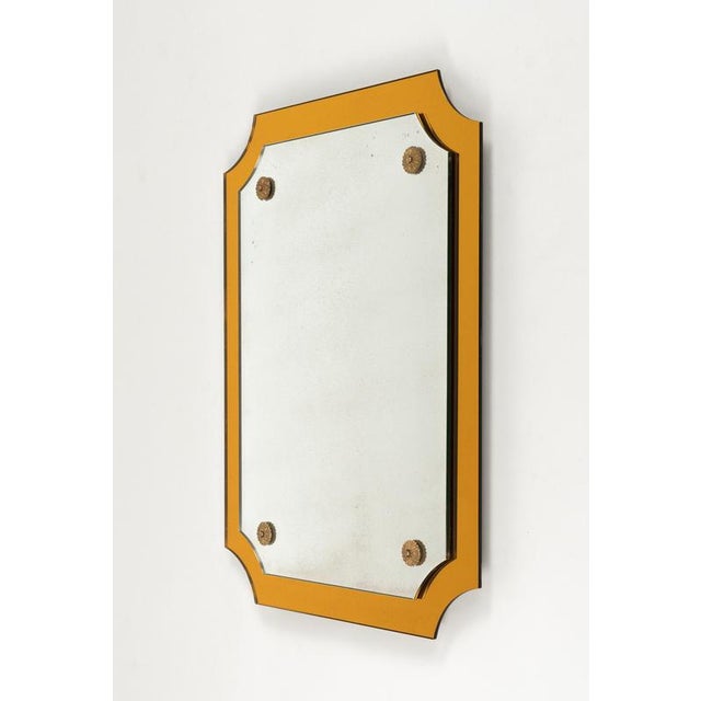 Yellow Mid-Century Rectangular Wall Mirror with Yellow Frame from Veca, Italy, 1960s For Sale - Image 8 of 13