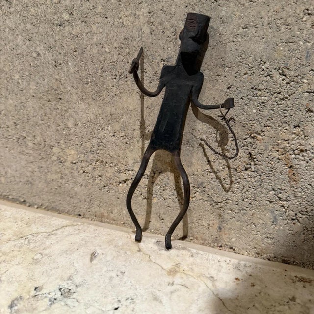 Metal 1920s Hand-Forged Iron Warrior Toy Sculpture African Dogon For Sale - Image 7 of 10