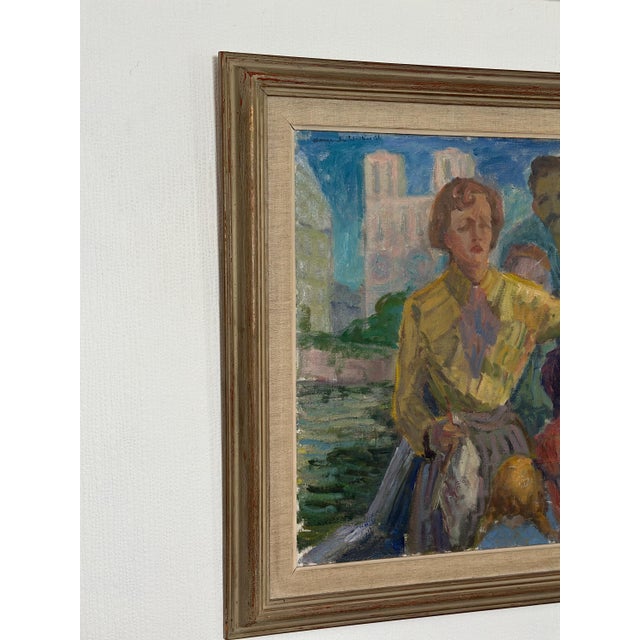 Margareta Wallin Kylander, Women in Yellow, 1960s, Oil on Canvas, Framed For Sale - Image 6 of 15