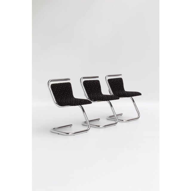 Italian S Anonimo Chrome Chairs in Leopard Velvet, 1970s, Set of 6 For Sale - Image 16 of 18