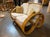 Restored 1950s Child Size 3-Strand Round Full Pretzel Rattan Sofa & Lounge Chair For Sale - Image 12 of 12