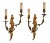 Pair of French Louis XV Style Gilt Bronze Two-Arm Wall Sconces, 1920s For Sale