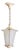 1950s Italian Tapered Ivory Lacquer + Starburst Glass Lantern Pendant For Sale