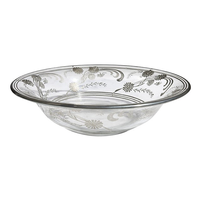 Vintage Sterling Floral Bowl For Sale