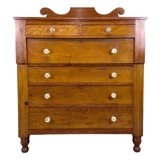 Mid 19th Century Cherry American Empire / Sheraton Chest of Drawers For Sale