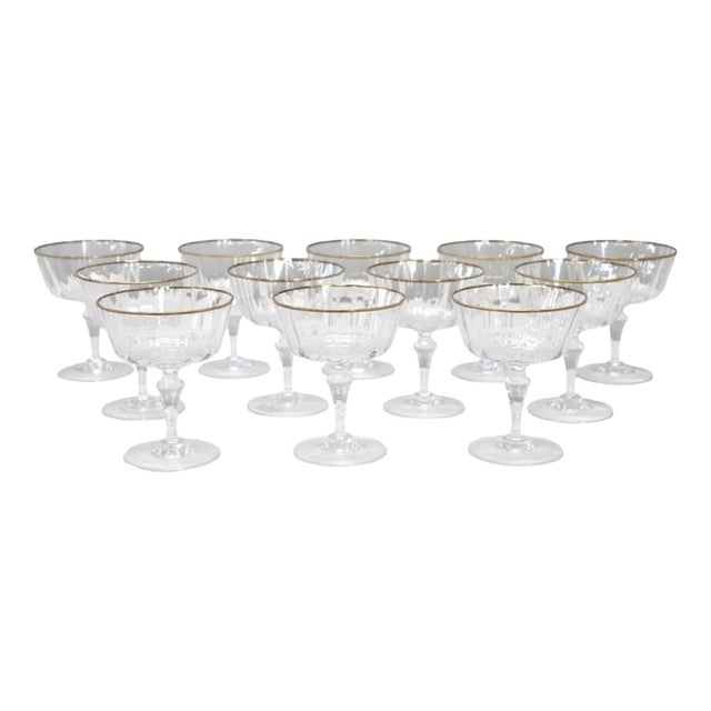 Murano Blown Glass Champagne Glasses by Nason & Moretti, Set of 12 For Sale
