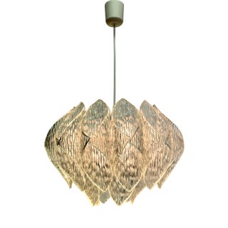 Mid-Century Ice Plastic Pendant Light, 1970s For Sale