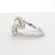 Metal 18k White Gold Diamond Ring With Marquise & Pavé Halo Design For Sale - Image 7 of 9
