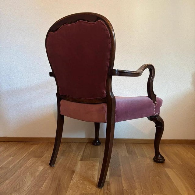 Brown Antique English Armchairs, 1800s, Set of 2 For Sale - Image 8 of 16