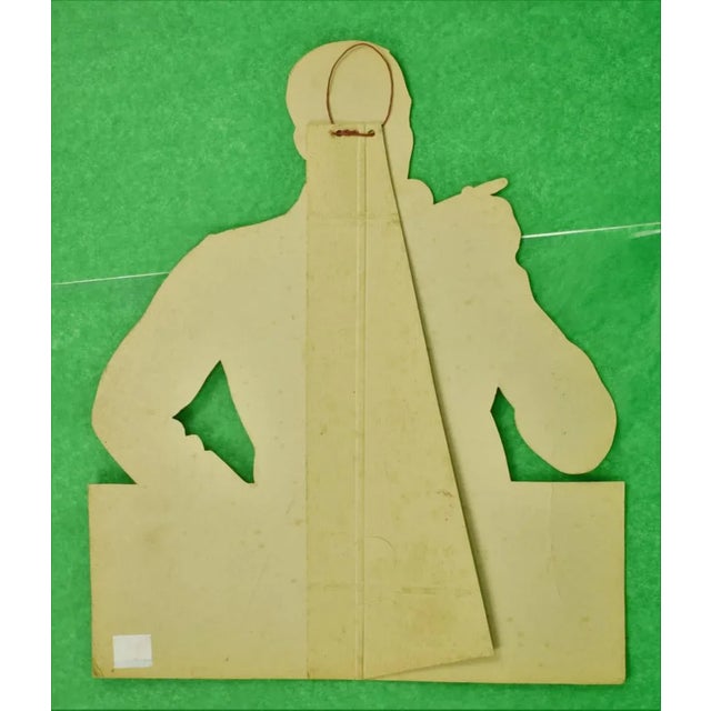 Mid-Century Modern Maestro Cigar Promo Board Sign For Sale - Image 3 of 6