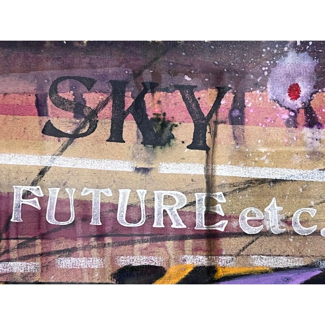 1960s Circa 1965 Richard Merkin "Imaginary Portrait of Michael Frimkiss" Original Mixed Media Art Work, Framed For Sale - Image 5 of 12