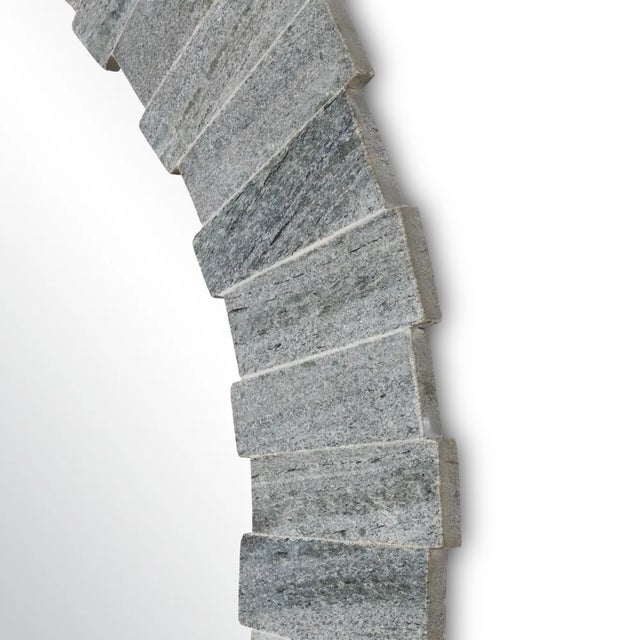 Transitional Currey & Company Dario Round Mirror For Sale - Image 3 of 4