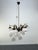 6-Light Chandelier in Brass, Wood and Opal Glass in the style of Stilnovo, 1950 For Sale - Image 6 of 11