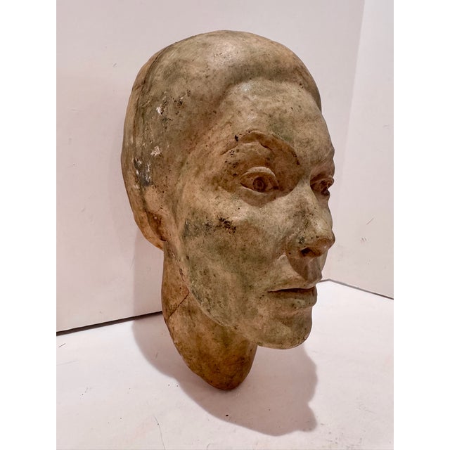 Larry Mohr Patinated Plaster Female Portrait Bust Sculpture Signed From Artist Estate For Sale - Image 4 of 10