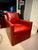 Contemporary C R Laine Red Leather Chairs For Sale - Image 3 of 12