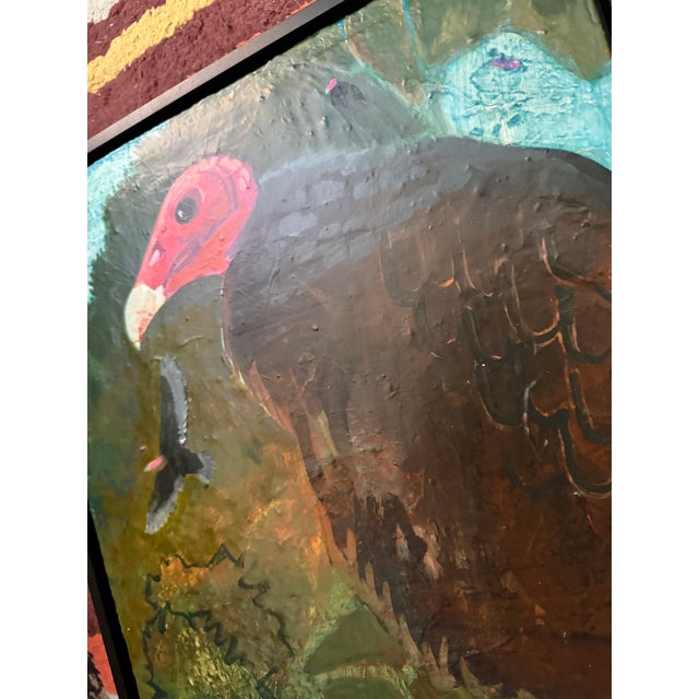 Paint “Dead Skunk” Turkey Vulture Painting by LWren Walraven For Sale - Image 7 of 15