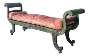 Vintage 18th Century Israel Cope Scroll Settee