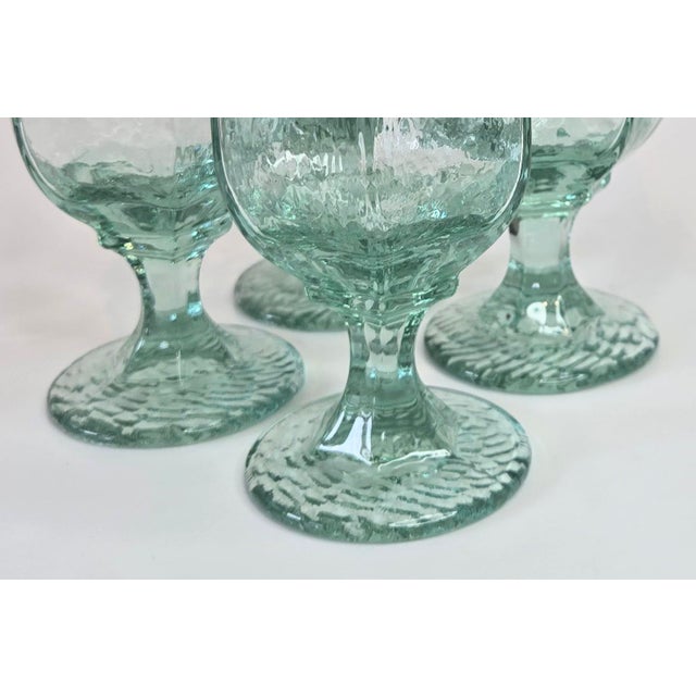 Green Late 20th Century Icy Green Goblets - Set of Four For Sale - Image 8 of 13