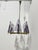 Mid-Century Modern Brass and Purple Acrylic Glass Chandelier in the style of Stilux Milano, 1960s For Sale - Image 3 of 14