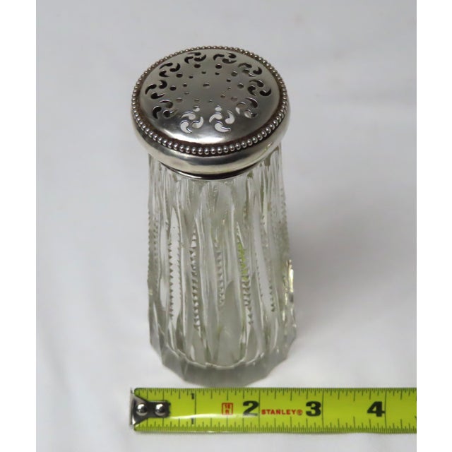 Antique Sterling Silver & Hand Cut Crystal Sugar Shaker Chairish