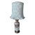 Vintage Chinoiserie Porcelain Table Lamp W/Silk Pagoda Shade For Sale