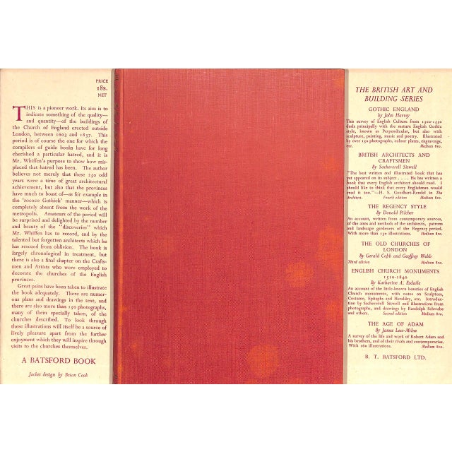 Traditional "Stuart and Georgian Churches the Architecture of the Church of England Outside London 1603 to 1837" 1947 Whiffen, Marcus For Sale - Image 3 of 7