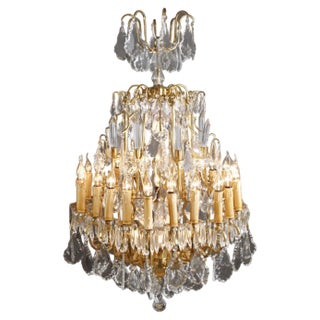 20th Century Louis XV Style Prism Chandelier For Sale