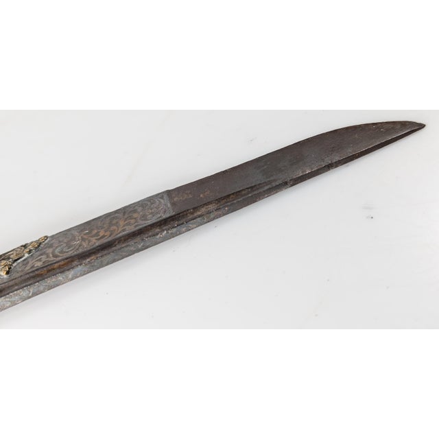 18th or 19th Century Mughal Piha Kaetta Dagger From Island of Sri Lanka For Sale - Image 9 of 14