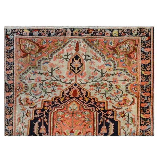 1900 - 1909 Wild Early 20th Century Sarouk Farahan Rug For Sale - Image 5 of 9