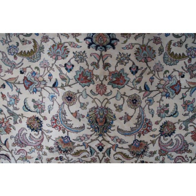 Textile Mid 20th Century Monumental 100% Wool Floral Animal Birds Area Rug Carpet 19' X 12' For Sale - Image 7 of 12