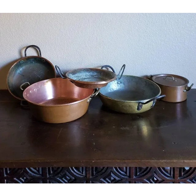 19th Century French Large Copper and Bronze Pan For Sale - Image 10 of 11