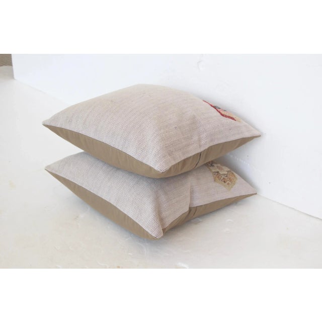 Vintage Turkish Kilim Cushions - a Pair For Sale - Image 4 of 5