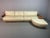 Mid-Century Italian Cream Leather Landscape Sofa with Chaise Longue and Integrated Table from Frighetto, Italy, 1980s, Set of 2 For Sale - Image 13 of 18
