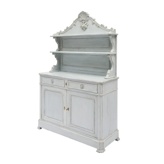 Late 19th Century French Provincial Painted Double Corps Buffet, "Saint Hubert”, Circa 1880 For Sale - Image 5 of 9