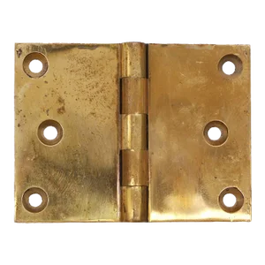 Vintage Mid 20th Century 4 X 3 Polished Brass Corbin Butt Door Hinge