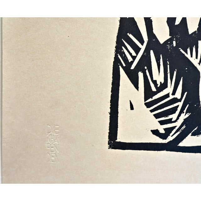 Karl Schmidt-Rottluff, Haus mit Pappeln, 1913, Woodcut, German Expressionism For Sale - Image 4 of 7