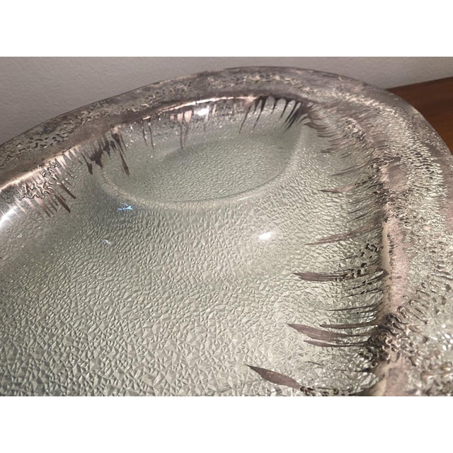 Dorothy Thorpe Mid 20th Century Dorothy Thorpe Atomic Splash Sterling Divided Oblong Serving Tray For Sale - Image 4 of 4