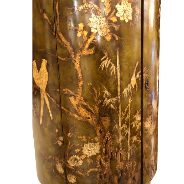 Circular Chinoiserie Bar Cabinet, 1920s For Sale - Image 4 of 11