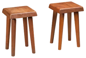 Set of Stools S01 in Elm by Pierre Chapo, France, 1970s