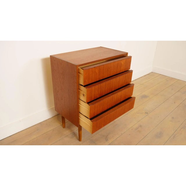 Wood Vintage Danish Teak Chest of Drawers For Sale - Image 7 of 10