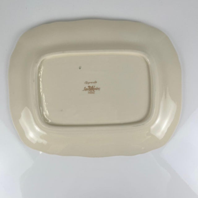 Large rectangular "Agreste" platter, Sarreguemines, early 20th century. Dimensions: 32.5 x 26 cm Height: 3.5 cm Very good...