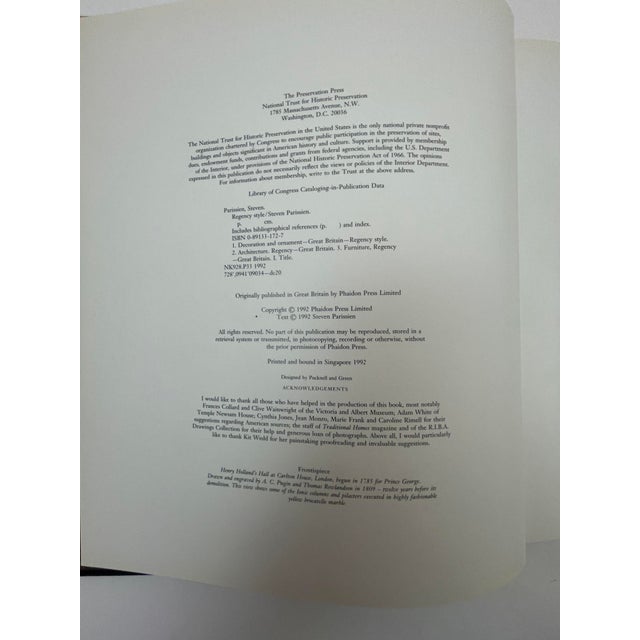 Regency Style Steven Parissien Hardcover Phaidon 1992 For Sale In Palm Springs - Image 6 of 10