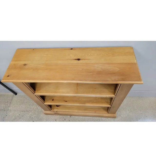 Traditional Vintage Pine Open Bookcase For Sale - Image 3 of 5
